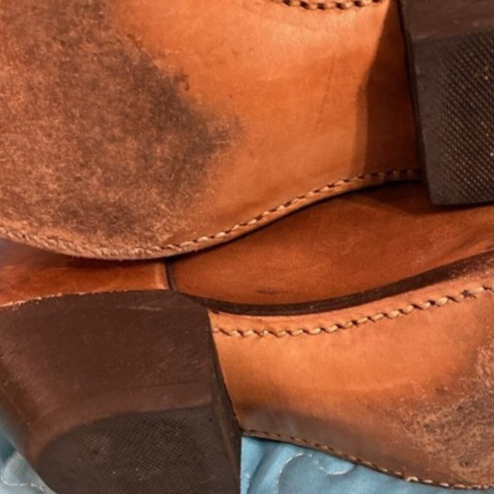 DINGO CHESTNUT TOBACCO SADDLE BROWN VINTAGE WESTERN BOOTS MENS SIZE 8 D REG - Picture 6 of 14